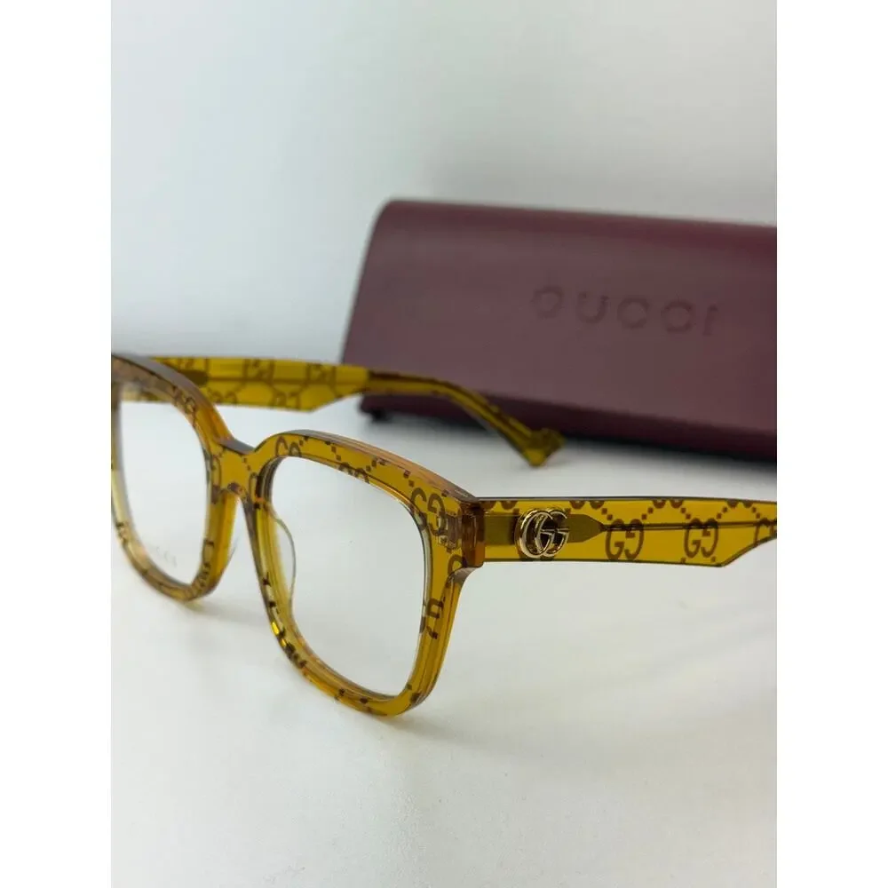 NEW Gucci GG0958O Yellow Monogram Logo Eyeglasses Frames